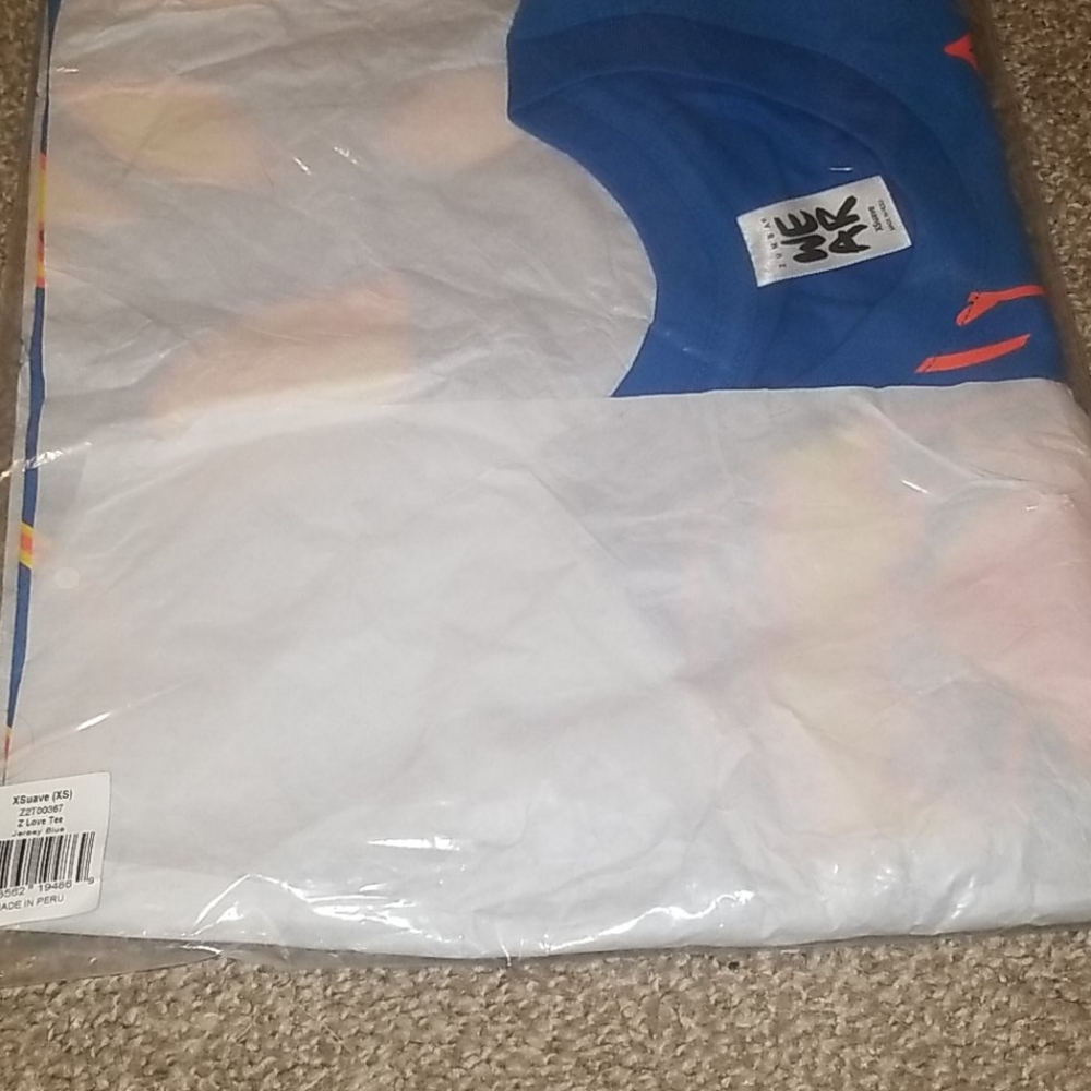 Blue orange yellow koi fish zumba top